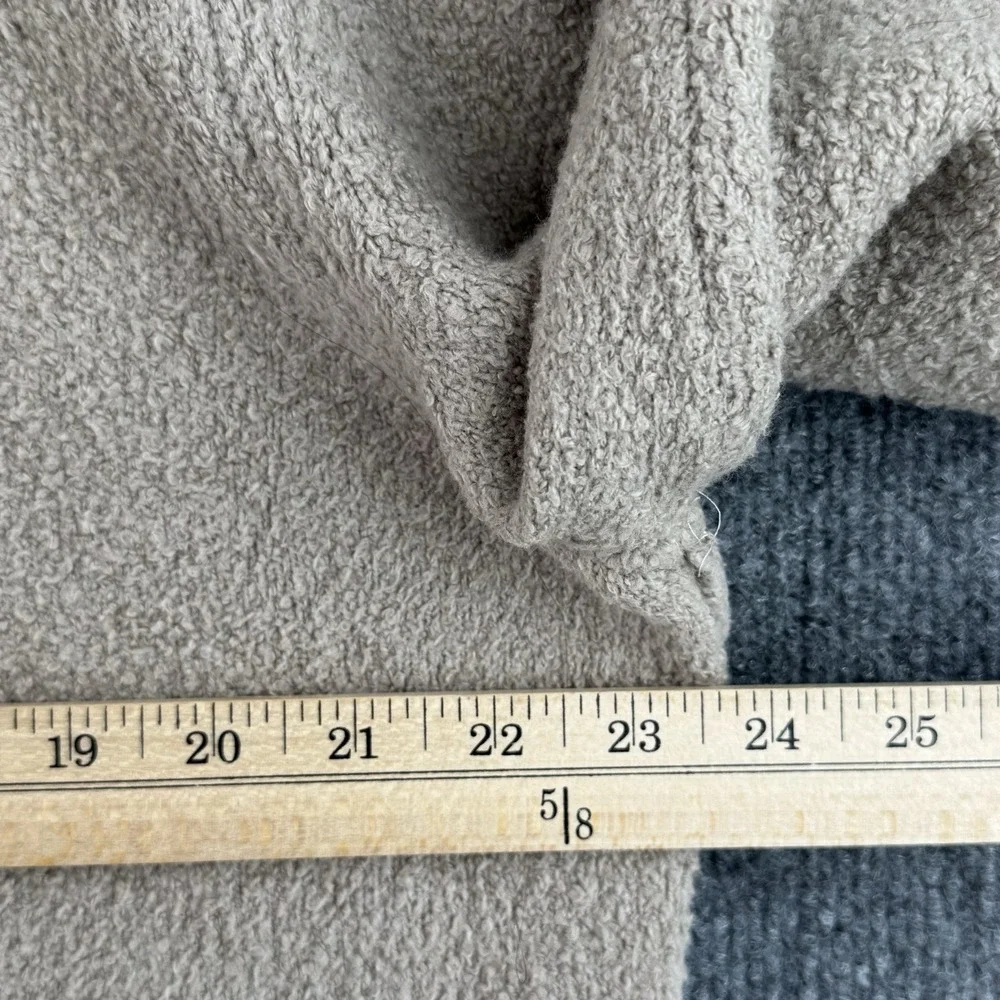 AllSaints Sweater Mens L Beige Eamont Crew Oversized Terry Textured Pullover
